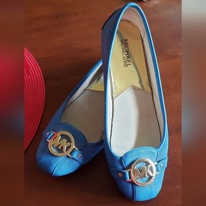 Blue Michael Kors Flats
